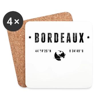 Bordeaux - Untersetzer (4er-Set) - Weiß - Vorne