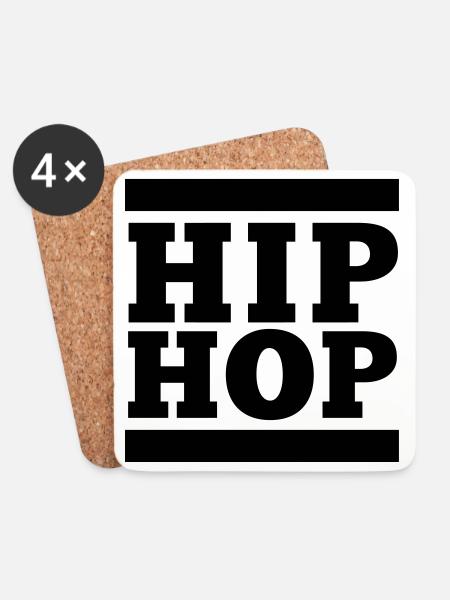 HIP HOP, Das hat mit Hip Hop nichts zu tun - Untersetzer (4er-Set) - Weiß