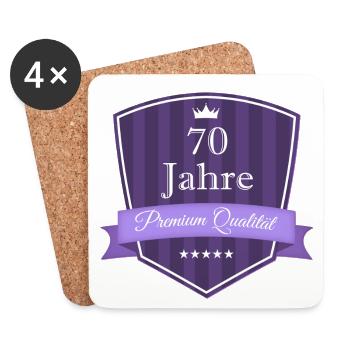 Premium 70 lila - Untersetzer (4er-Set) - Weiß - Vorne