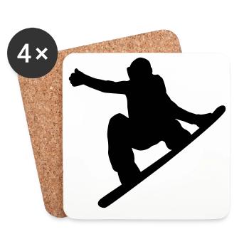 Snowboard - Untersetzer (4er-Set) - Weiß - Vorne