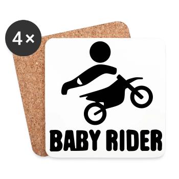 Baby Rider  - Untersetzer (4er-Set) - Weiß - Vorne