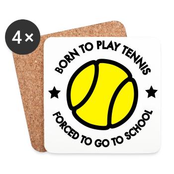 Tennis Kid - Dessous de verre (lot de 4) - blanc - Devant