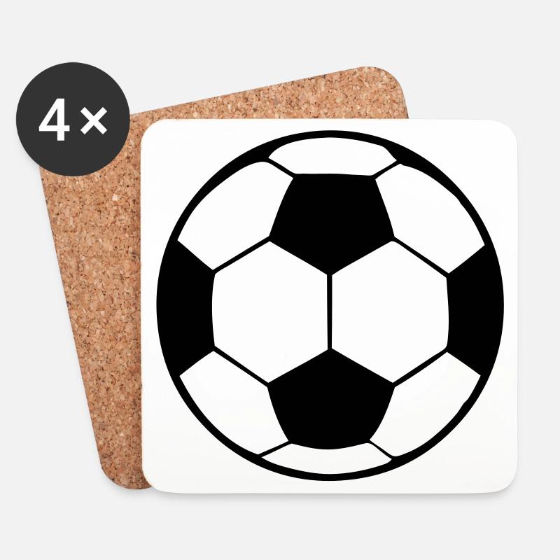 fussball - Untersetzer (4er-Set) - Weiß