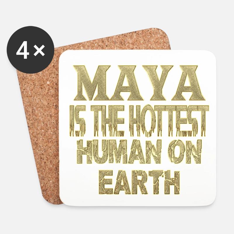 Maya - Untersetzer (4er-Set) - Weiß