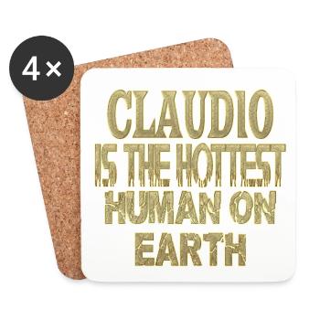 Claudio - Dessous de verre (lot de 4) - blanc - Devant