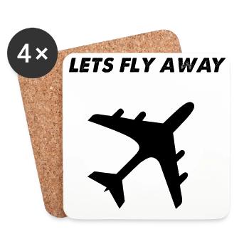 lets fly away - Coasters (set of 4) - white - Front
