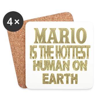 Mario - Dessous de verre (lot de 4) - blanc - Devant
