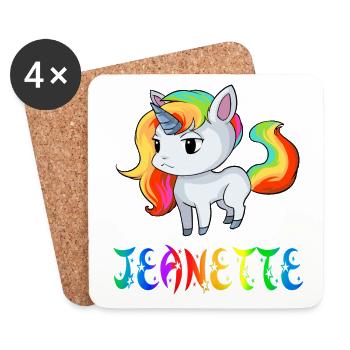 Jeanette Einhorn - Dessous de verre (lot de 4) - blanc - Devant