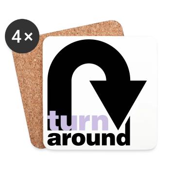 turn around - Untersetzer (4er-Set) - Weiß - Vorne