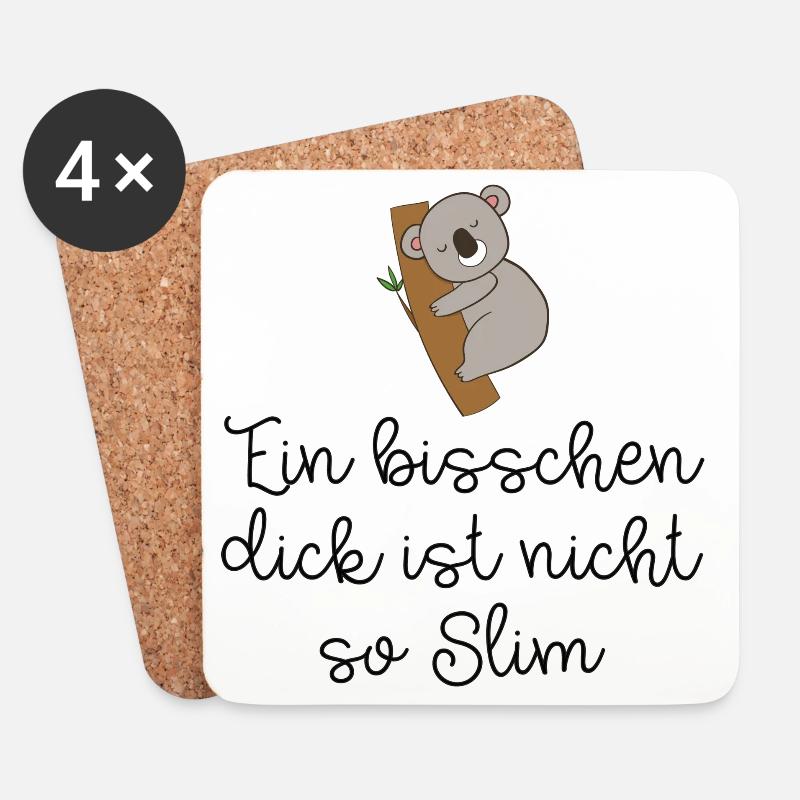 lustige Sprüche - Untersetzer (4er-Set) - Weiß