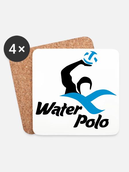 Wasserball - Untersetzer (4er-Set) - Weiß
