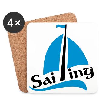 Segelboot - Untersetzer (4er-Set) - Weiß - Vorne