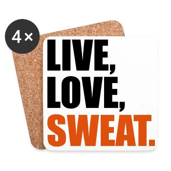 2541614 15384279 sweat - Coasters (set of 4) - white - Front