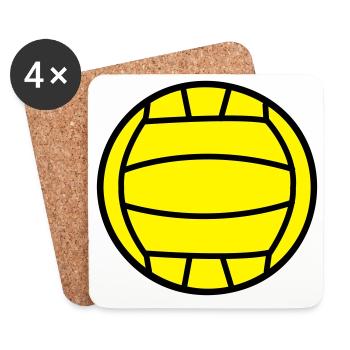 2541614 15552611 volley - Coasters (set of 4) - white - Front