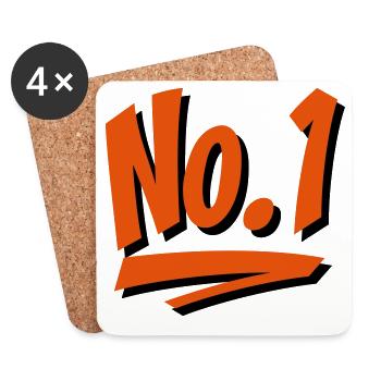 2541614 15510229 number 1 - Coasters (set of 4) - white - Front