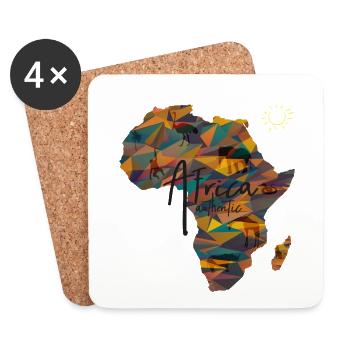 Afrika Kontinent - Untersetzer (4er-Set) - Weiß - Vorne