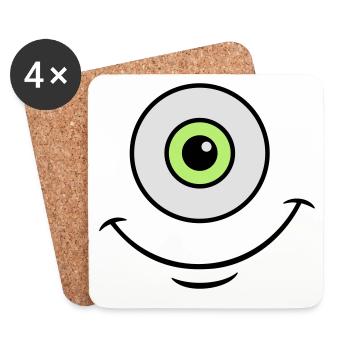 Monster eye - Untersetzer (4er-Set) - Weiß - Vorne