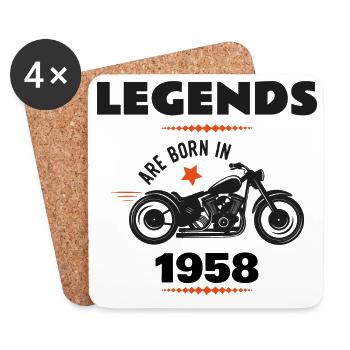 born in 1958 - Untersetzer (4er-Set) - Weiß - Vorne
