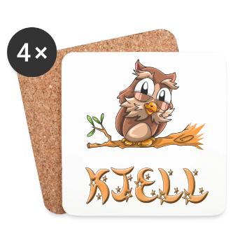 Eule Kjell - Untersetzer (4er-Set) - Weiß - Vorne
