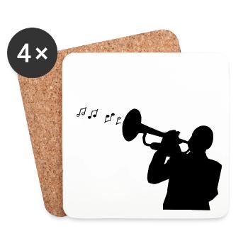 jazz music - Coasters (set of 4) - white - Front