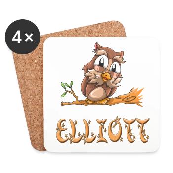 Owl Elliott - Dessous de verre (lot de 4) - blanc - Devant