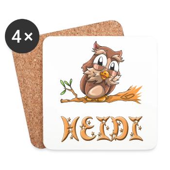 Owl Heidi - Coasters (set of 4) - white - Front