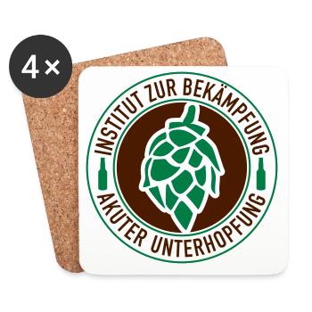 Institut zur Bekämpfung akuter Unterhopfung - Untersetzer (4er-Set) - Weiß - Vorne
