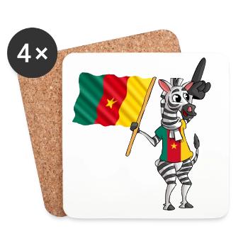 Cameroon zebra - Coasters (set of 4) - white - Front