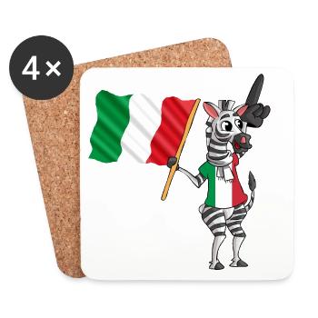 Italian zebra - Coasters (set of 4) - white - Front