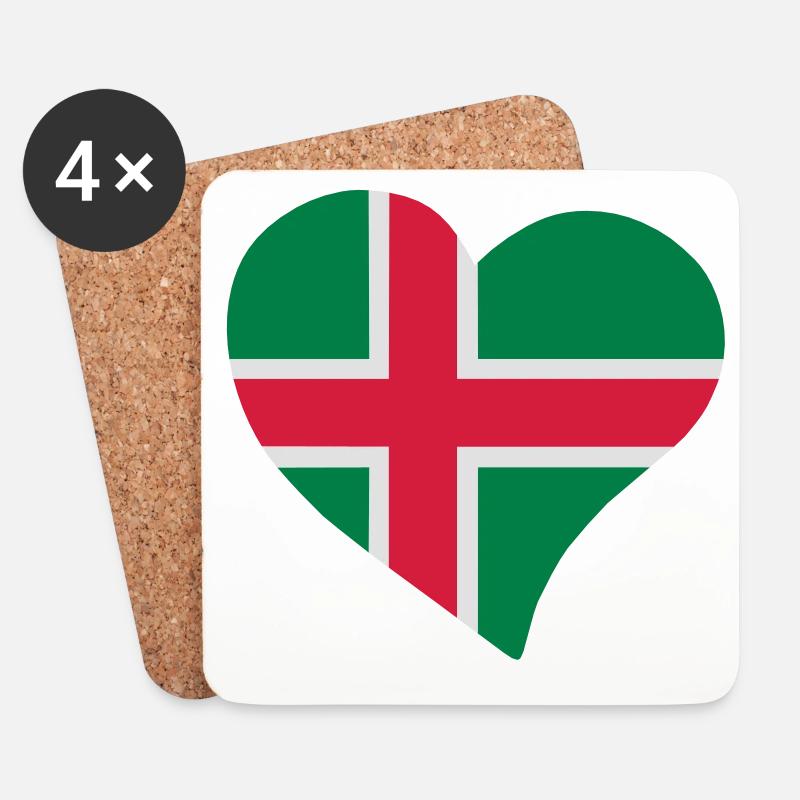 Småland herz - Untersetzer (4er-Set) - Weiß