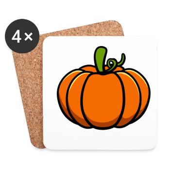 pumpkin - Coasters (set of 4) - white - Front