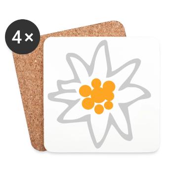Edelweiss - Untersetzer (4er-Set) - Weiß - Vorne