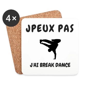 JPEUX PAS J'AI BREAK DANCE - Dessous de verre (lot de 4) - blanc - Devant