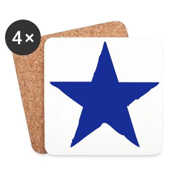 star - Coasters (set of 4) - white - Front