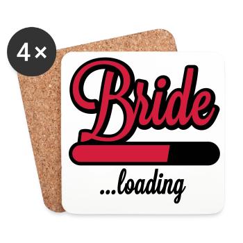 Bride loading - Untersetzer (4er-Set) - Weiß - Vorne