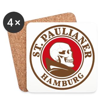 St. Pauli - L'ultime St. Pauli / Hambourg - Dessous de verre (lot de 4) - blanc - Devant