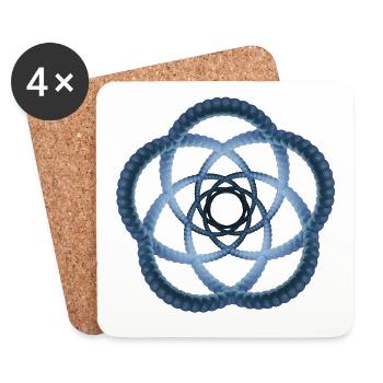 Atom - Cellular one - Coasters (set of 4) - white - Front