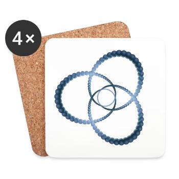 Atom - Cellular five - Untersetzer (4er-Set) - Weiß - Vorne
