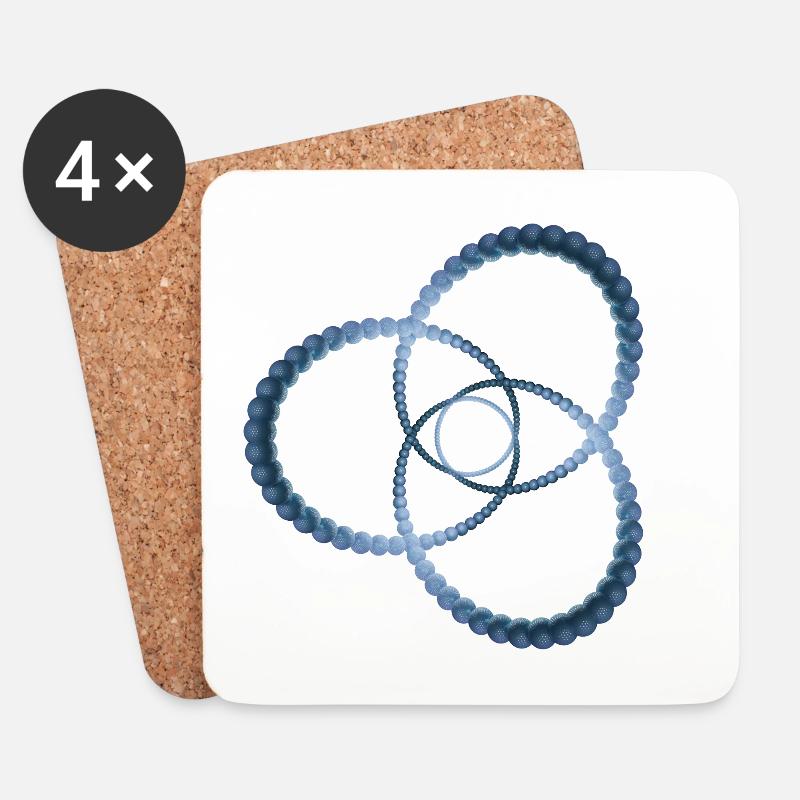 Atom - Cellular five - Coasters (set of 4) - white