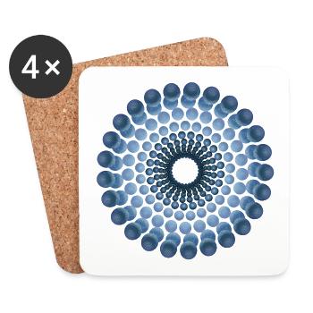 Atomic Cellular th - Coasters (set of 4) - white - Front