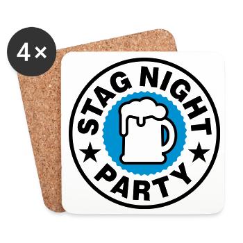 Stag Night - Untersetzer (4er-Set) - Weiß - Vorne