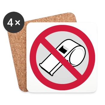 Anti-arbitre - Dessous de verre (lot de 4) - blanc - Devant