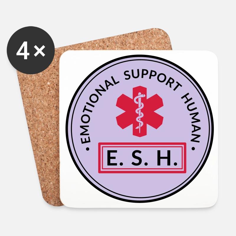 Emotional Support Human - Untersetzer (4er-Set) - Weiß