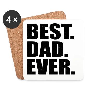 Papa Vater Vatertag - Untersetzer (4er-Set) - Weiß - Vorne