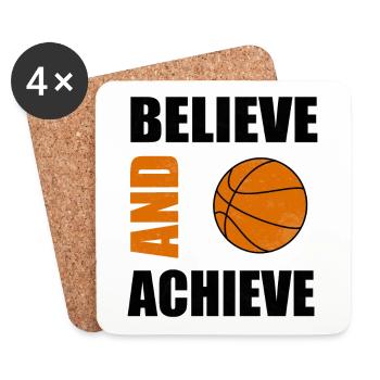 basket-ball - Dessous de verre (lot de 4) - blanc - Devant