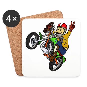 trialmoto_austria - Dessous de verre (lot de 4) - blanc - Devant