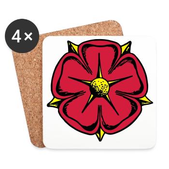 Lippische Rose - Untersetzer (4er-Set) - Weiß - Vorne