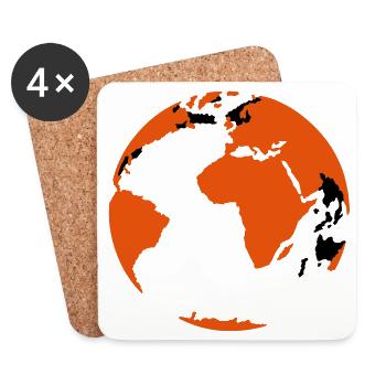 erdball - Coasters (set of 4) - white - Front