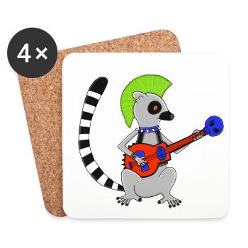 Katta-Punk - Coasters (set of 4) - white - Front