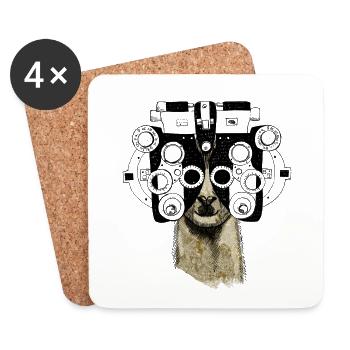 Alpaca&Phoropter - Coasters (set of 4) - white - Front
